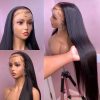 Synthetic Wigs* | 360 Lace Front Brazlian Human Hair Wigs For Women 30 Inch Long 13X4 Straight Lace Closure Synthetic Wig 180% Synthetic Wigs* Ash Blonde