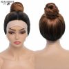 Synthetic Wigs* | 360 Lace Frontal Wig Synthetic Wig Long Straight Lace Front Wigs For Women Straight 13X4 Lace Front Ombre Brown 13X1 Lace Wigs240115 Synthetic Wigs* 1b 30