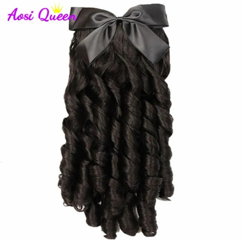 Synthetic Wigs* |  As Synthetic Retro Ponytail With Comb Europen Princess Curly Puff Ponytail Clip In Hair Tail Natural False Hair 231006 Synthetic Wigs* aj74-2