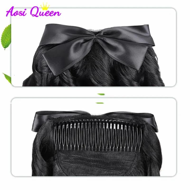 Synthetic Wigs* |  As Synthetic Retro Ponytail With Comb Europen Princess Curly Puff Ponytail Clip In Hair Tail Natural False Hair 231006 Synthetic Wigs* aj74-2