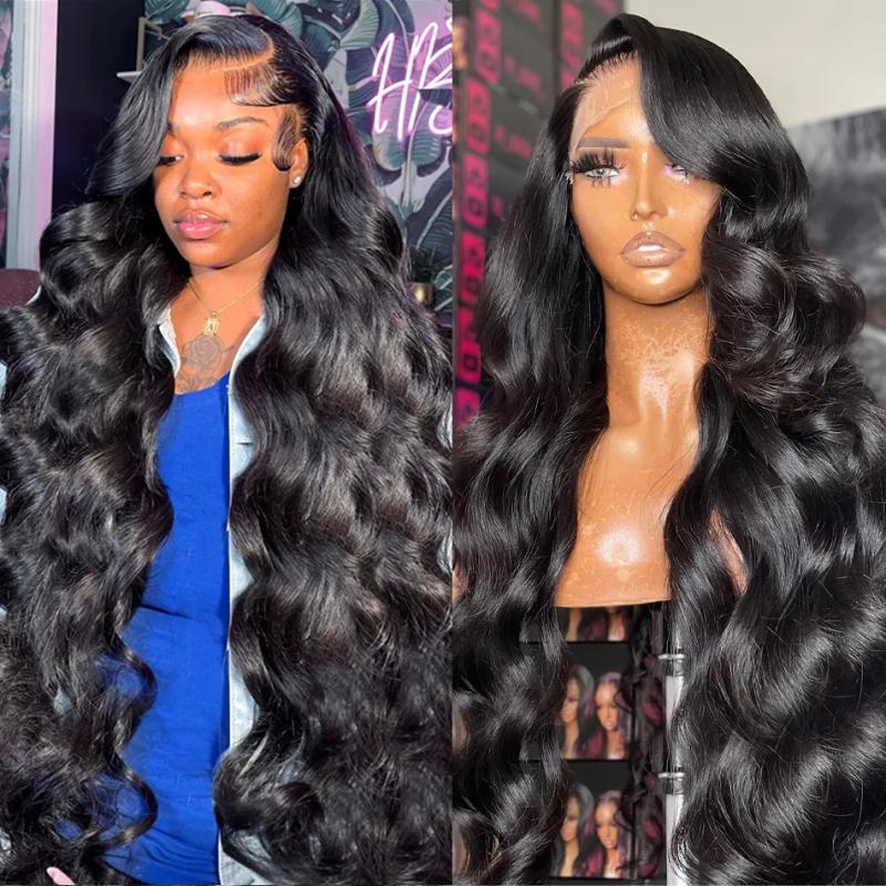 Synthetic Wigs* | Body Wave Lace Front Human Hair Wig 13X4 Hd Lace Frontal Wigs For Black Women Brazilian Body Wave Lace Closure Wigs Synthetic Wigs* Black Color