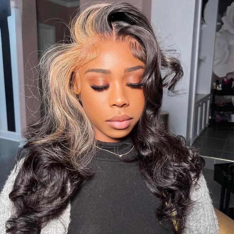 Synthetic Wigs* | Brazilian Honey Blonde Highlight Lace Front Curly Wigs Colored Deep Wave Frontal Wig Body Wave 13X4 Hd Lace Frontal Wig Synthetic Preplucked Synthetic Wigs* 613 Blonde Color