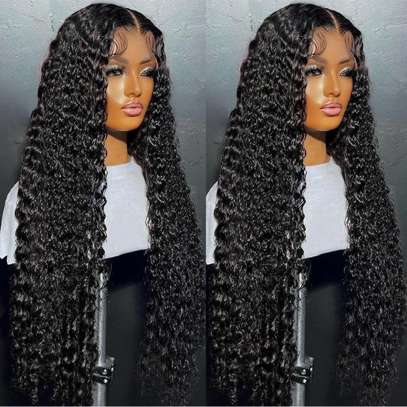 Synthetic Wigs* | Brazlian Hair Deep Wave Lace Frontal Wig 13X4 Hd Transparent Lace Frontal Wig Pre Plucked Remy Curly Lace Front Simulation Human Hair Wigs Synthetic Wigs* Auburn