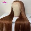 Synthetic Wigs* | Chocolate Brown Straight Lace Front Wigs For Women 13X4 Lace Frontal Synthetic Wig Simulation Human Hair Synthetic Wigs* black