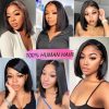 Synthetic Wigs* | Glueless 13X4 Short Straight Bob Wig Ready To Wear Human Hair Lace Frontal Wigs For Women Preplucked Brazilian Hair Synthetic Wigs* Synthetic Wigs*