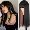 Synthetic Wigs* |  Hair Pink And Black Two Layers Of Long Straight Hair Cosplay Tone Ombre Color Women Lolita 230417 Synthetic Wigs* 4/30hl