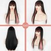 Synthetic Wigs* |  Hair Pink And Black Two Layers Of Long Straight Hair Cosplay Tone Ombre Color Women Lolita 230417 Synthetic Wigs* 4/30hl