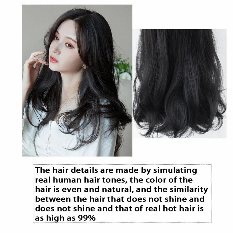 Synthetic Wigs* |  Houyan Long Wavy Curly Hair Women Black Cool Brown Cosplay Lolita No Bangs Party Heat Resistant 230417 Synthetic Wigs* #35