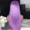 Synthetic Wigs* | New Lavender Purple Lace Front Wig Blonde/Black/Burgundy/Blue Colored Long Straight Synthetic Wigs For Women Heat Resistant Cosplay Party Synthetic Wigs* black