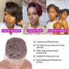 Synthetic Wigs* |  Pixie Cut Wig Transparent Lace Human Hair Wigs For Women Straight Short Bob Wig T Part Lace Wig Prepluck Brazilia Human Hair 230901 Synthetic Wigs* 1b 27 color