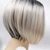 Synthetic Wigs* |  Short Bob Wigs For Women Short Straight Hair Wigs Black Roots Ombre Blonde Wig Bob Hairstyle Heat Resistant Synthetic Party Wig Q240115 Synthetic Wigs* #130