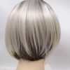 Synthetic Wigs* |  Short Bob Wigs For Women Short Straight Hair Wigs Black Roots Ombre Blonde Wig Bob Hairstyle Heat Resistant Synthetic Party Wig Q240115 Synthetic Wigs* #130