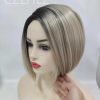 Synthetic Wigs* |  Short Bob Wigs For Women Short Straight Hair Wigs Black Roots Ombre Blonde Wig Bob Hairstyle Heat Resistant Synthetic Party Wig Q240115 Synthetic Wigs* #130