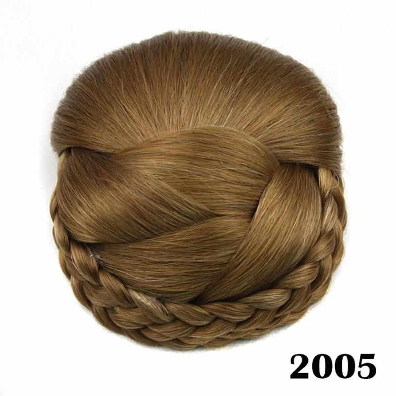 Synthetic Wigs* |  Soowee 6 Colors Knitted Braided Hair Clips In Chignon Synthetic Hair Donut Fake Hair Bun Headwear Hair Accessories For Women 230403 Synthetic Wigs* 1003