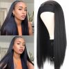 Synthetic Wigs* |  Straight Headband Blackbrownmix Color Heat Resistant Hair Womens Full Machine Made For Women 230417 Synthetic Wigs* 1B