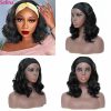 Synthetic Wigs* |  Straight Short Bob Headband For Women 1B P430 Ombre Blonde Highlight With Heat Resistant Fiber Daily Cosplay 230417 Synthetic Wigs* 1B