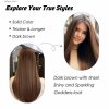 Synthetic Wigs* |  Synthetic Hair Extention Invisible Wire Hair S With Transparent Wire Long Straight Brown Balayage Hairpieces For Women Y240401 Synthetic Wigs* Auburn