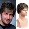 Synthetic Wigs* |  Synthetic Men Short Straight Wig Black For Male Hair Fleeciness Realistic Natural Headgear Hair Heat Resistant For Daily Partyl231024 Synthetic Wigs* 1