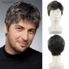 Synthetic Wigs* |  Synthetic Men Short Straight Wig Black For Male Hair Fleeciness Realistic Natural Headgear Hair Heat Resistant For Daily Partyl231024 Synthetic Wigs* 1