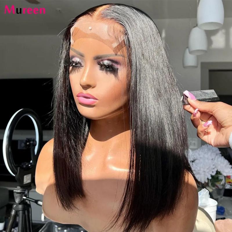 Synthetic Wigs* |  Wear And Go Glueless Straight Bob Wig13X4 Lace Front Human Hair Wigs For Women Brazilian Bone Straight Human Hair Bob Wig 230901 Synthetic Wigs* Synthetic Wigs*