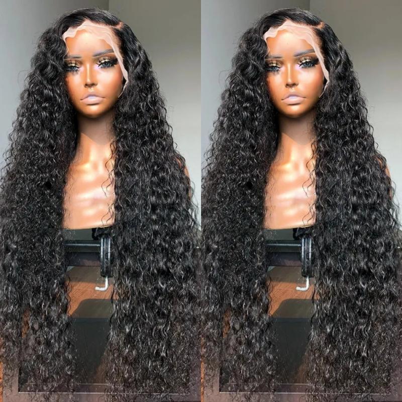 Hair Wigs | Brazilian 40 Inch Curly Lace Front Wigs 250 Density Deep Wave Lace Frontal Wig For Black Women Black/Brown /Blonde /Red/Blue Synthetic Wig Hair Wigs black