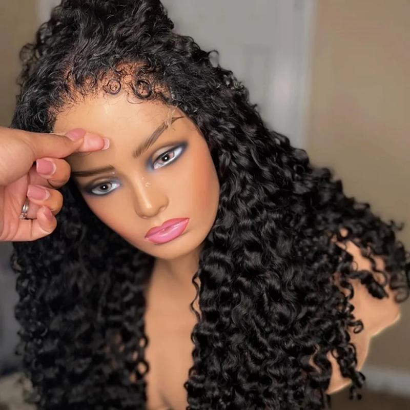 Hair Wigs | Brazilian Curly Wig Human Hair 4C Hairline Edge Kinky Curly Wig With Curly Baby Hair Hd Lace Frontal Synthetic Wig Hair Wigs Hair Wigs