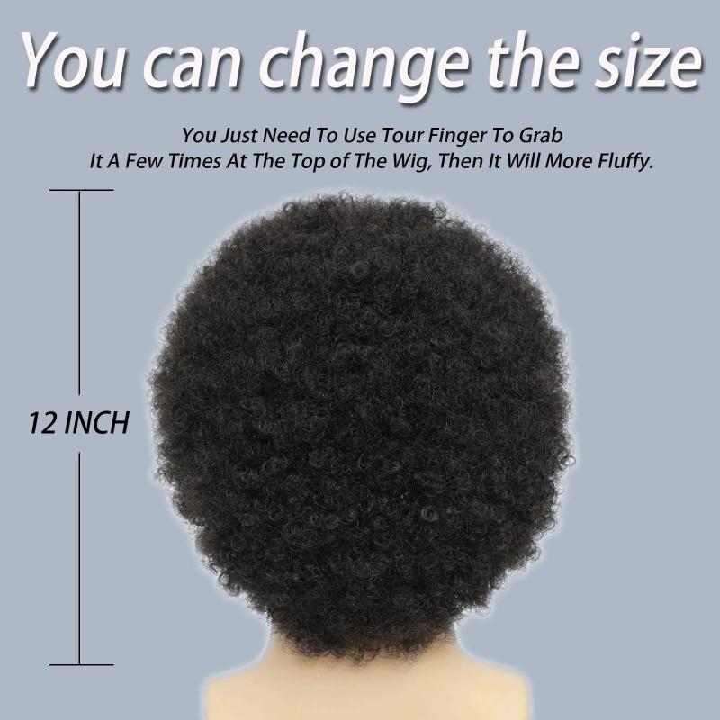 Synthetic Wigs* |  Cosplay Wigs Bchr Afro Kinkly Curly Wigs Synthetic Wig For Black Men Natural Color High Temperature Fiber 240329 Synthetic Wigs* Natural Color