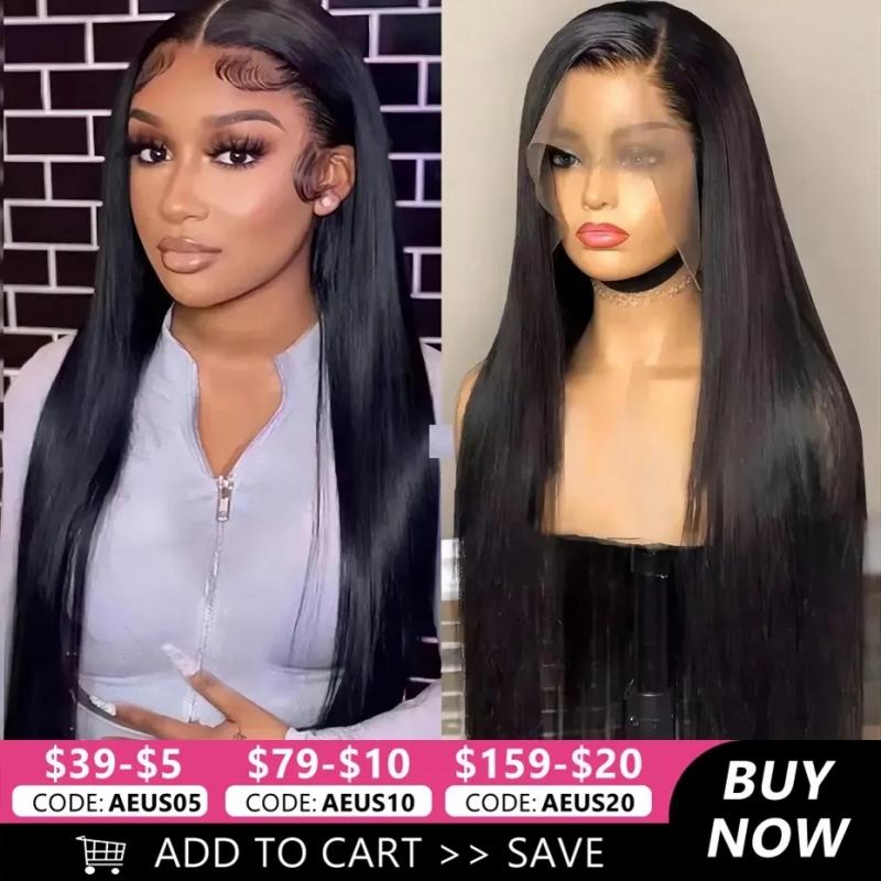 Lace Wigs | 180%Brazilian 4X4 Bone Straight Lace Closure Human Hair Wig 13X4 13X6 Glueless Hd Transparent Lace Front Wigs For Women Pre Plucked Lace Wigs Lace Wigs