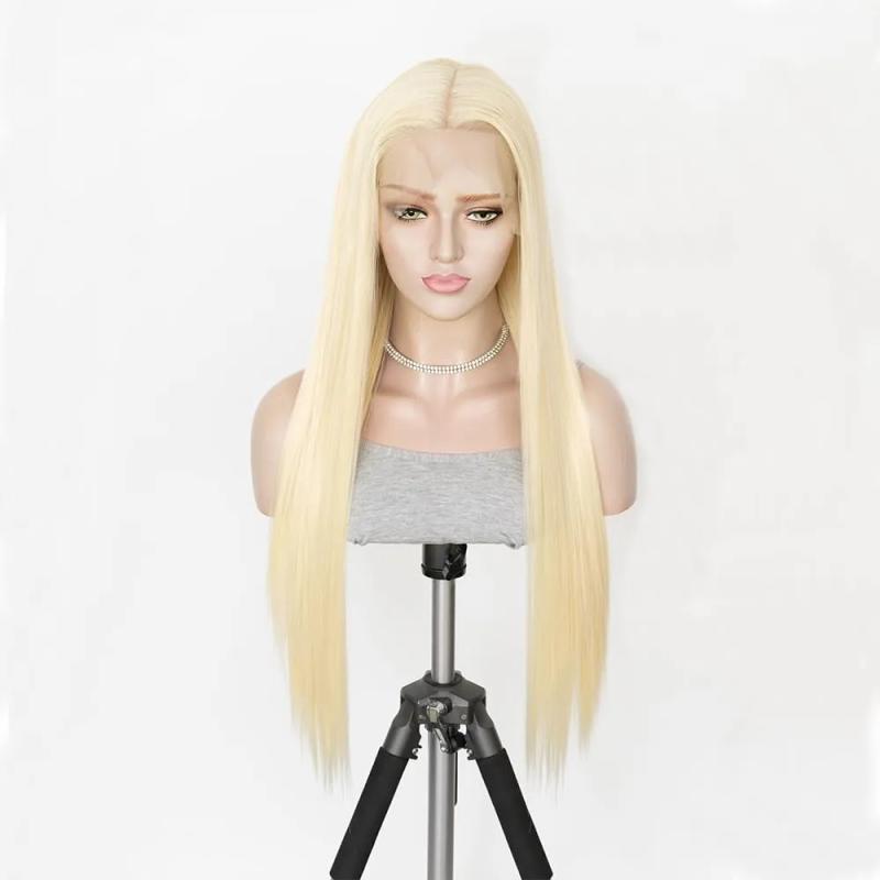 Lace Wigs | Brazilian 613 Light Blonde 13X1X4 Hd Transparent Lace Frontal Wigs Natural Long Straight Soft Full Hair 30 Inch Heat Resistant Synthetic Lace Front Wig Black Women Lace Wigs Lace Wigs