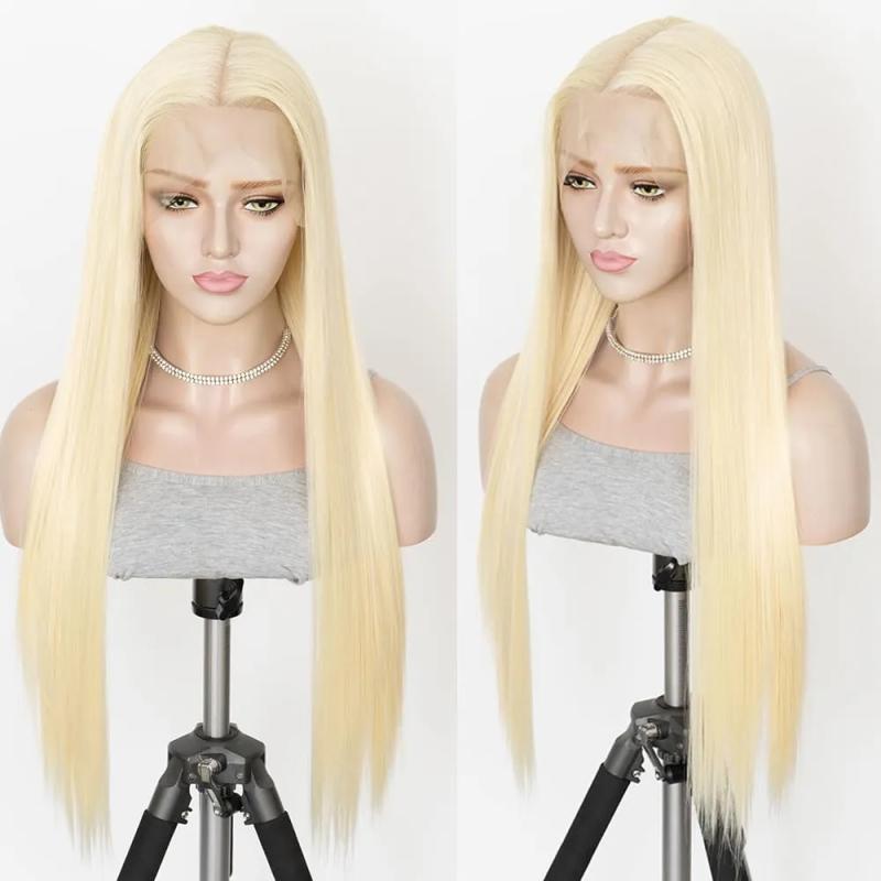 Lace Wigs | Brazilian 613 Light Blonde 13X1X4 Hd Transparent Lace Frontal Wigs Natural Long Straight Soft Full Hair 30 Inch Heat Resistant Synthetic Lace Front Wig Black Women Lace Wigs Lace Wigs