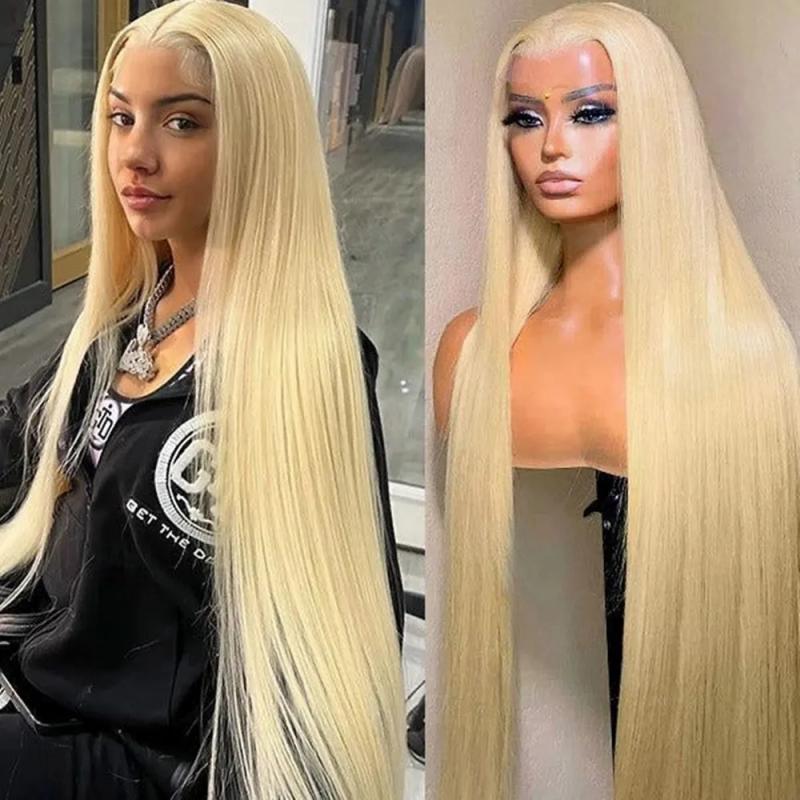 Lace Wigs | Brazilian 613 Light Blonde 13X1X4 Hd Transparent Lace Frontal Wigs Natural Long Straight Soft Full Hair 30 Inch Heat Resistant Synthetic Lace Front Wig Black Women Lace Wigs Lace Wigs