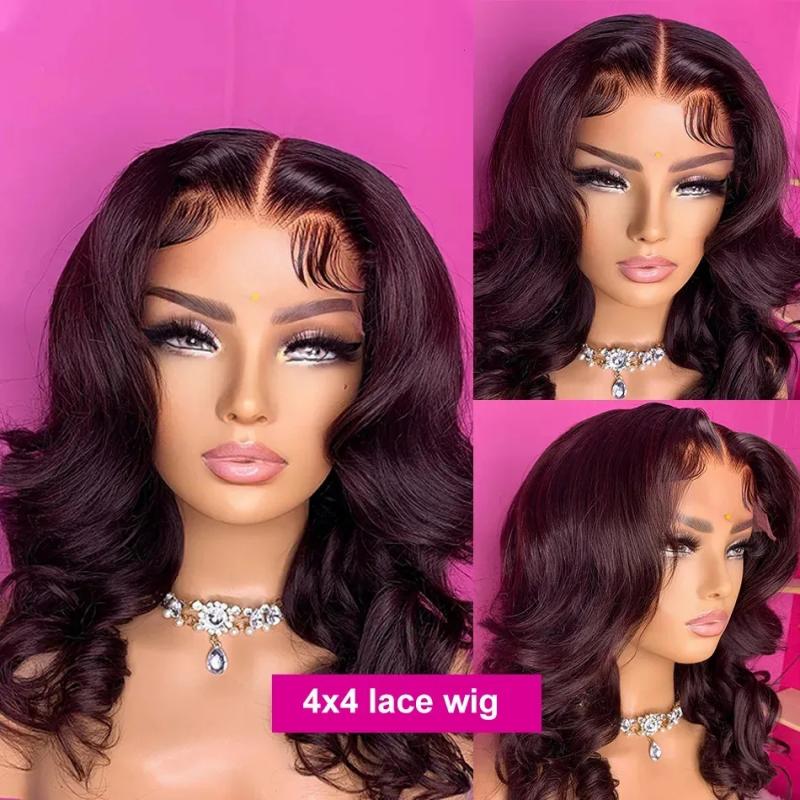 Synthetic Wigs* |  250% Density 13X6 Body Wave Lace Frontal Bob Wig 13X4 Human Hair Remy Short Water 4X4 T Part Closure For Women 231027 Synthetic Wigs* Synthetic Wigs*