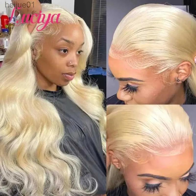 Synthetic Wigs* |  613 Hd Lace Frontal Wig Body Wave Transparent 13X4 Lace Front Human Hair Wigs Pre Plucked Lace Closure Human Hair Wigs Luciyal231024 Synthetic Wigs* Synthetic Wigs*