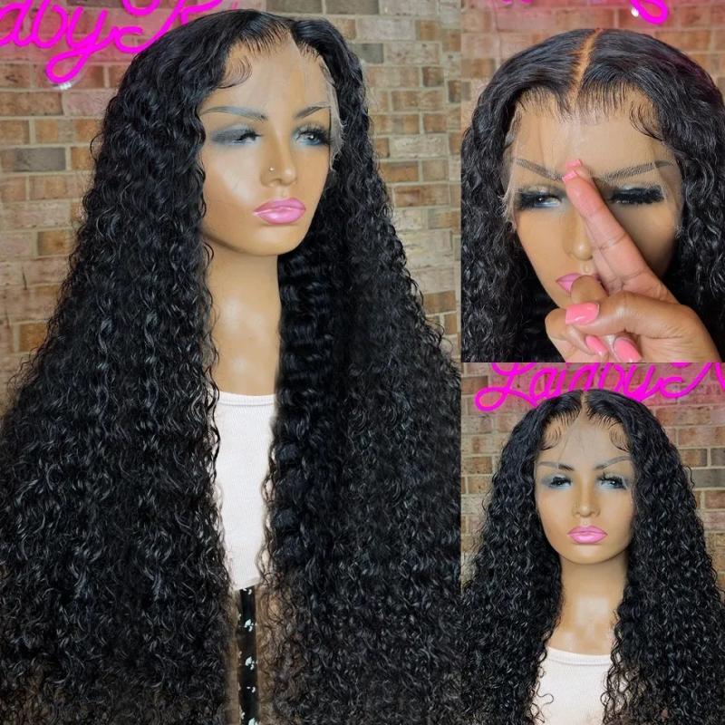 Synthetic Wigs* | Kinky Curly Human Hair Wigs Lace Frontal 13X4 Hd Lace Front Wig Pre Plucked 4X4 Lace Closure Wig Synthetic Lace Front Wig Cosplay Synthetic Wigs* Synthetic Wigs*