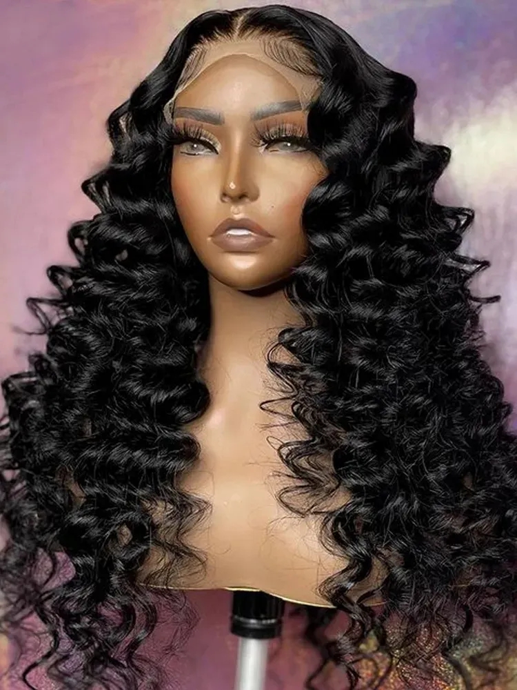 Synthetic Wigs* | Loose Deep Wave Lace Front Human Hair Wigs For Women Brazilian Glueless 13X4 Hd Lace Frontal Wig Preplucked Black/Red/Blonde/Blue Colored Synthetic Wig Synthetic Wigs* 613 blonde