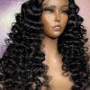 Synthetic Wigs* | Loose Deep Wave Lace Front Human Hair Wigs For Women Brazilian Glueless 13X4 Hd Lace Frontal Wig Preplucked Black/Red/Blonde/Blue Colored Synthetic Wig Synthetic Wigs* 613 blonde