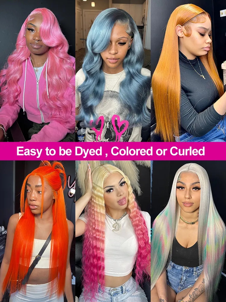 Synthetic Wigs* |  Luvin Brazilian 30 40 Inch 613 Honey Blonde Color 13X6 Lace Front Wigs 250% Body Wave 13X4 Lace Frontal Human Hair Wig For Women 230901 Synthetic Wigs* Synthetic Wigs*