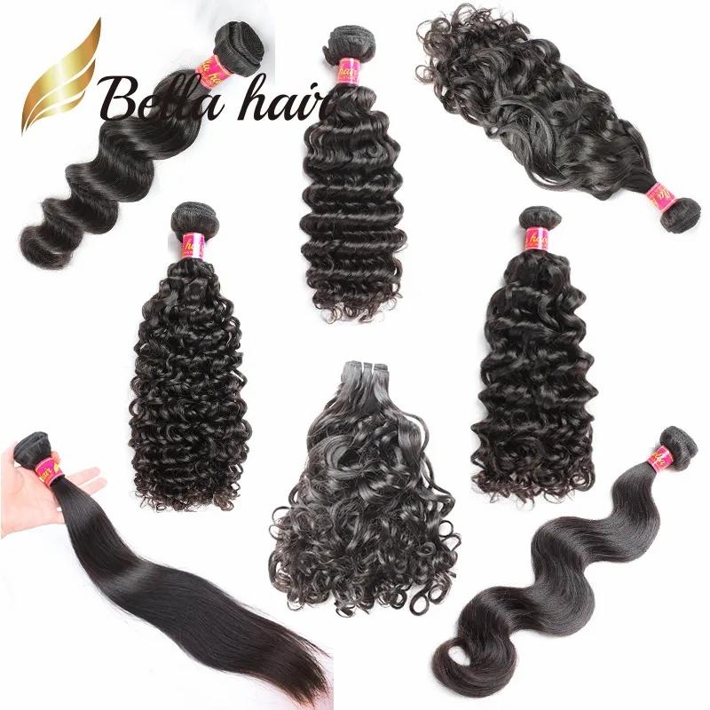 Hair Extensions | Bella Brazilian Hair 8-34 Inch Unprocessed Human Hair Bundles Bone Straight Body Wave Loose Deep Curly Water Wave Natural Wave Hair Slay Extensions Julienchina Hair Extensions Hair Extensions