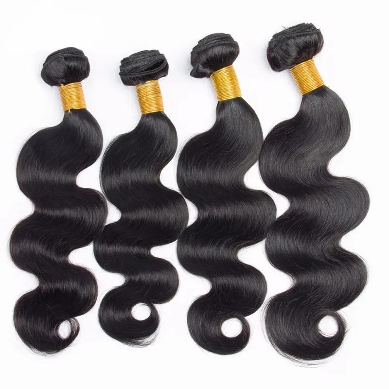 Hair Extensions | Brazilian 100% Human Hair Extensions Products 2 Bundles Body Wave Hair Weaves 8-30Inch Body Wave Natural Color Hair Extensions Hair Extensions