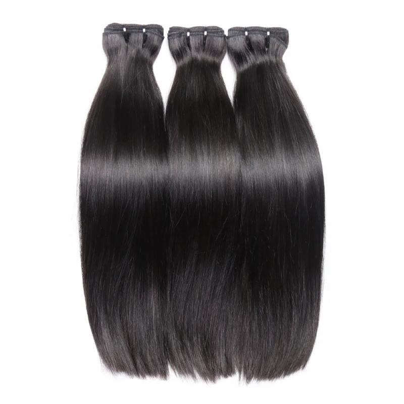 Hair Extensions | Double Drawn Bone Straight Hair Weaves Bundles Vrigin Hair Extensions Natural Color Thick Ends Hair Bundles Hair Extensions Hair Extensions