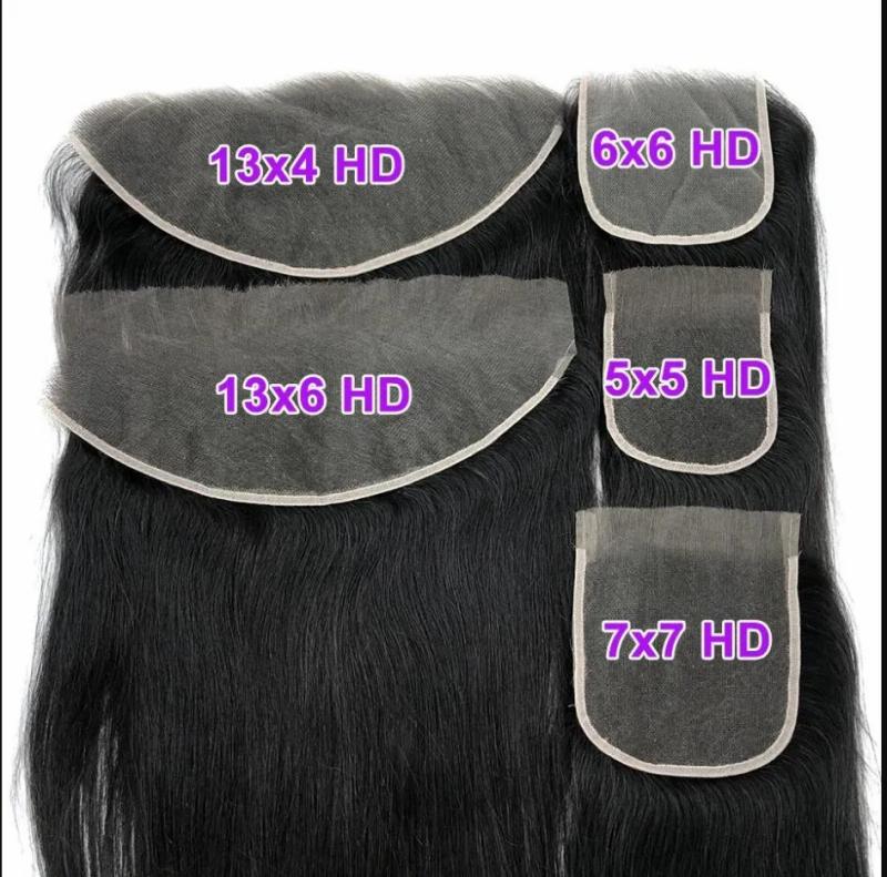 Hair Extensions | Hd Lace Closures 5X5 6X6 7X7 13X4 13X6 Straight Body Wave Human Hair Closures Frontals Pre Plucked 0.10Mm Ultra-Thin Invisible Crystal Lace Closure Natural Black Hair Extensions Hair Extensions