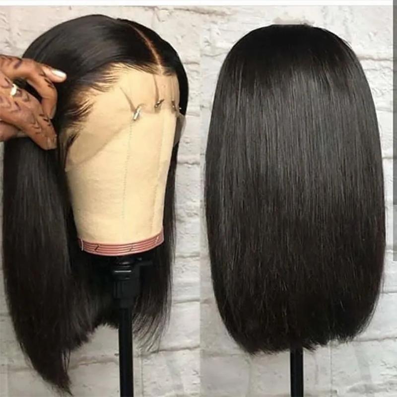 Lace Wigs | Human Hair Wigs Bob 13X4 Transparent Lace Frontal Wig Pre Plucked Bleached Knots 100% Human Hair Lace Wigs Lace Wigs