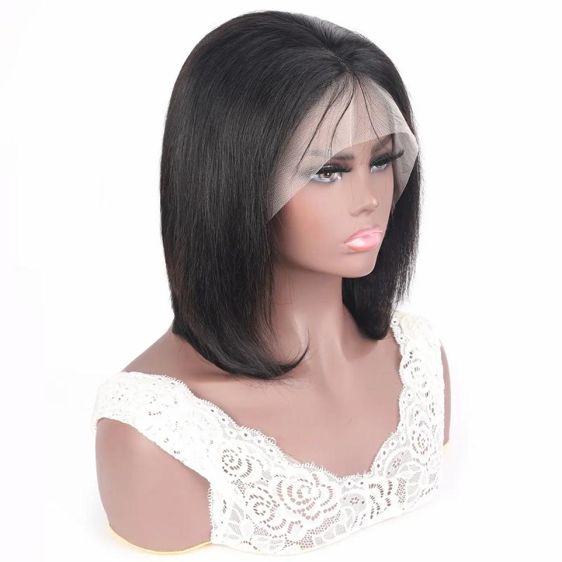 Lace Wigs | Ishow 13X2 Transparent Hd Lace Frontal Human Hair Wigs Short Bob Swiss Lace Front Wig Brazilian Virgin Straight For Women Natural Black 8-12 Inch Peruvian Lace Wigs Lace Wigs