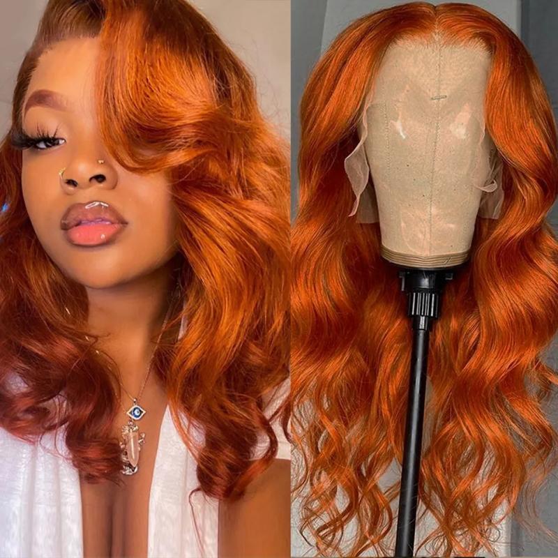 Lace Wigs | Ishow 14-40Inch Hd Transparent Lace Front Wig Human Hair Wigs 13X4 13X6 5X5 4X4 Orange Ginger 350# Straight Curly Water Loose Deep Body Headband Wig Bangs For Women Lace Wigs Lace Wigs