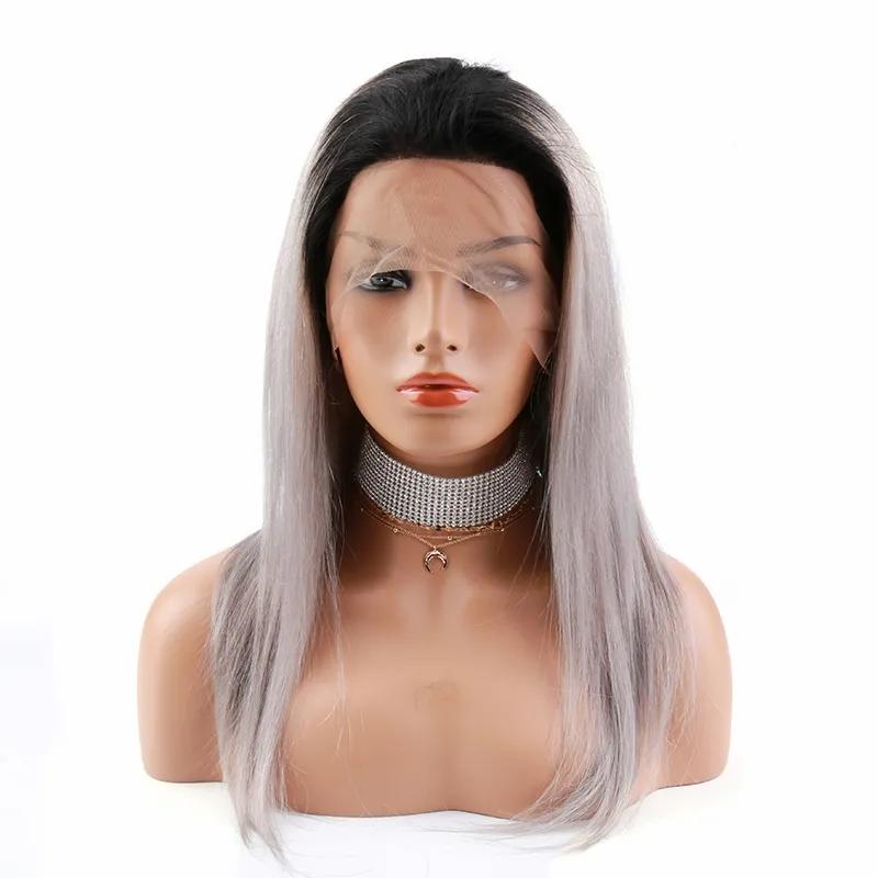 Lace Wigs | Sale 100 Human Virgin Hair Full Lace Wig Silky Straight Ash Blone 1B/613 1B/Grey 1B/99J 1B/Red 1B/Green 1B/Purple Quality Colorful Lace Wigs Lace Wigs Lace Wigs