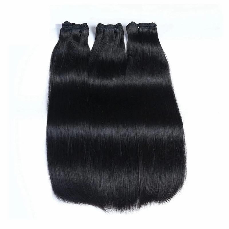 Hair Extensions | 12A Super Double Drawn Bone Straight Human Hair Weaves 3 Bundles Natural Color Thick Ends Hair Extensions Hair Extensions