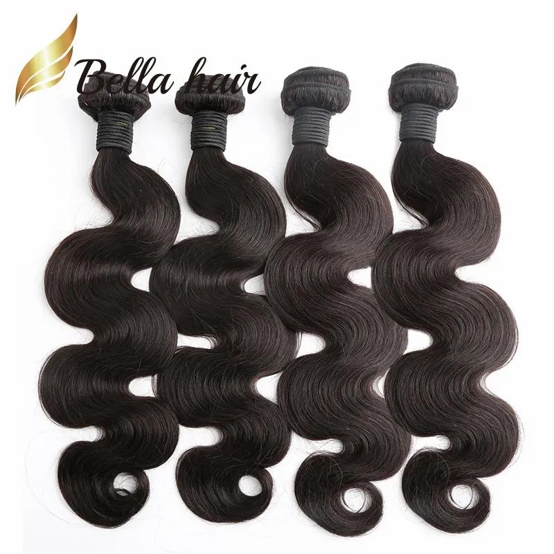 Hair Extensions | 8A Brazilian Virgin Human Hair Weave Weft Extensions Malaysian Peruvian Indian Body Wave Wavy Natural Black 4Pcs/Lot Julienchina Hair Extensions Hair Extensions