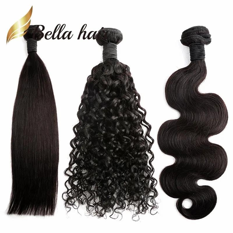 Hair Extensions | 8A Brazilian Virgin Human Hair Weave Weft Extensions Malaysian Peruvian Indian Body Wave Wavy Natural Black 4Pcs/Lot Julienchina Hair Extensions Hair Extensions