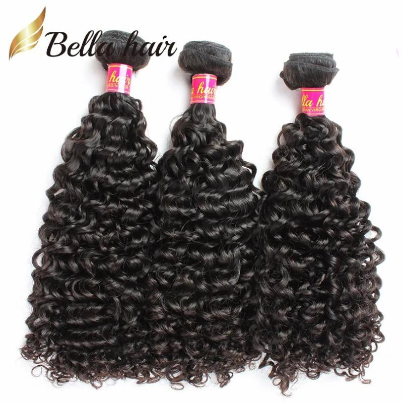 Hair Extensions | Bella 8A Brazilian Hair Bundles Double Weft Unprocessed Human Hair Curly Weave 3Pc/Lot Black Color Kinky Extensions 8~30Inch Hair Extensions Hair Extensions