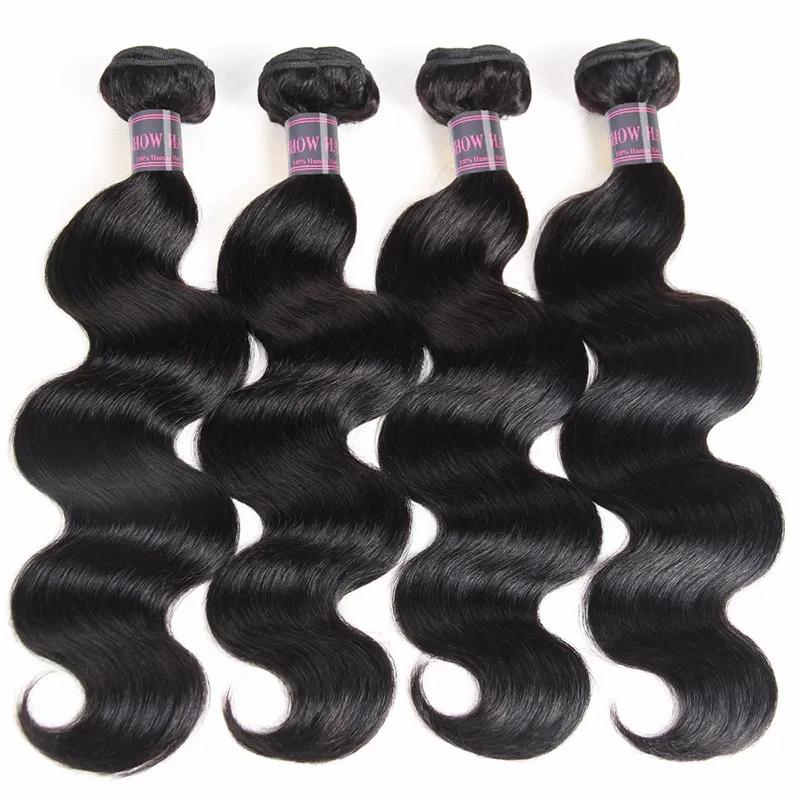 Hair Extensions | Ishow Brazilian Body Wave Virgin Human Hair Bundles Wefts Peruvian Malaysian Indian Hair Extensions For Women All Ages Jet Black 8-28 Inch Hair Extensions Hair Extensions